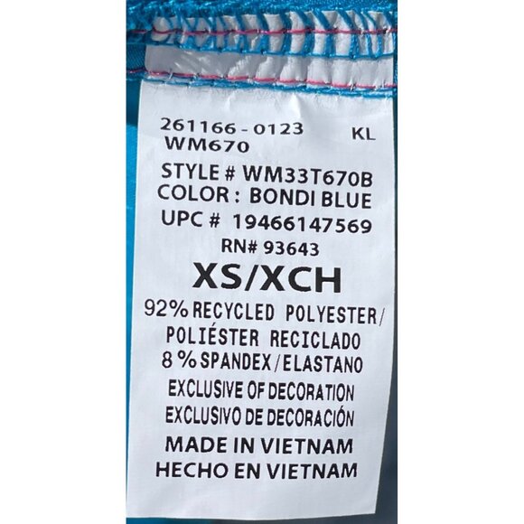 Scrubstar Womens XS V-Neck Scrub Top Bondi Blue With Pockets Recycled Polyester - Picture 8 of 8